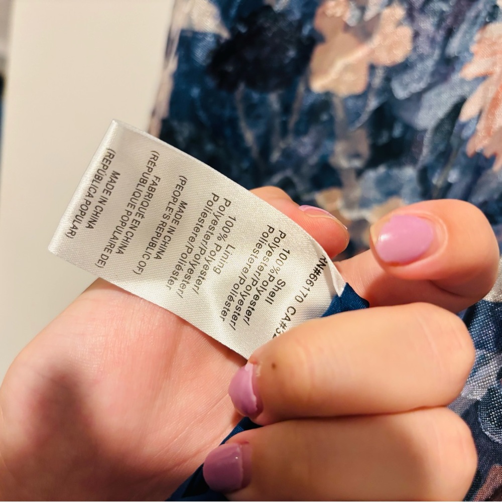 ANTHROPOLOGIE Blue Floral Maxi Dress - Picture 7 of 8